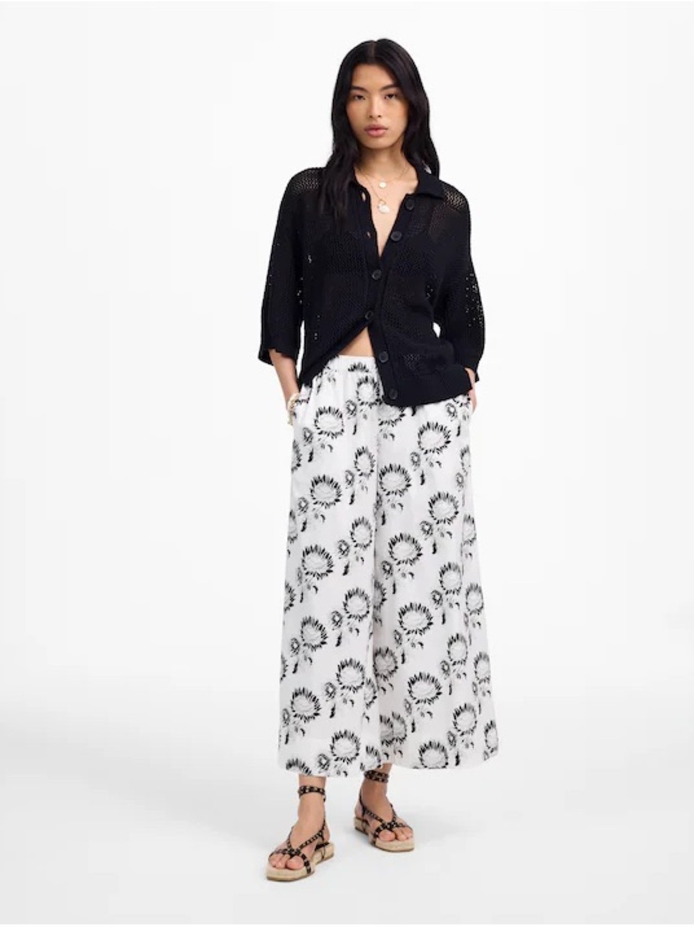 Madewell Paine Colette Culotte Pants Floral Wide Leg Cotton NWT M